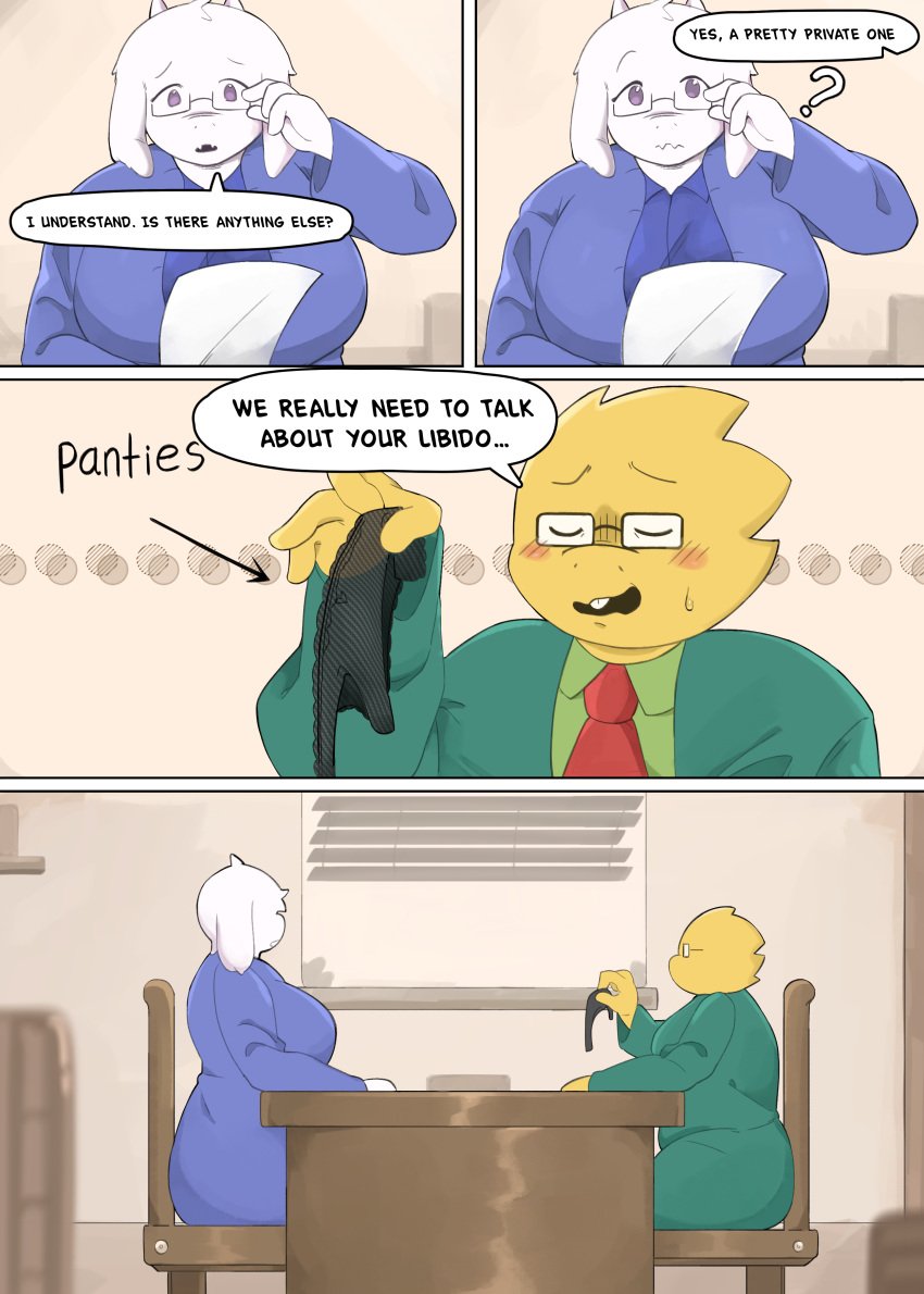 alphys bbw comic comic_page deltarune furry milf thenewpassion toriel undertale undertale_(series)