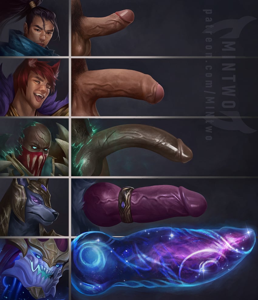 2024 5boys accessory anthro artist_name asian aurelion_sol big_balls big_penis circumcised cock cock_ring curved_penis dark-skinned_male dark_skin dragon foreskin genitalwear ghost glowing_eyes human jackal knot knotted_penis league_of_legends long_penis magic_penis male male_only mintwo nasus open_mouth penis_size_chart penis_size_comparison penis_size_comparison_meme portrait pubes pubic_hair pyke retracted_foreskin riot_games scar sett tanned tanned_skin thick_penis tongue tongue_out uncircumcised uncut uncut_penis yasuo