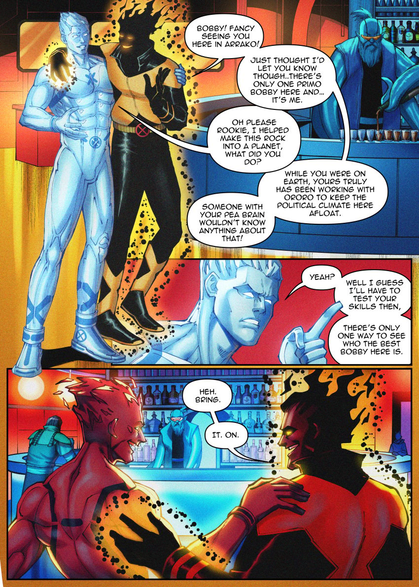 bobby_drake comic comic_page gay iceman male male_only marvel marvel_comics roberto_da_costa ruby8311141 sunspot_(x-men) superpowers x-men yaoi youko