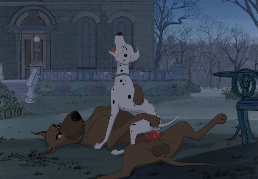 101_dalmatians canine color cowgirl_position dalmatian danny disney duplicate female feral feral_on_feral furry furry_only great_dane male no_humans perdita size_difference spots testicles the_giant_hamster