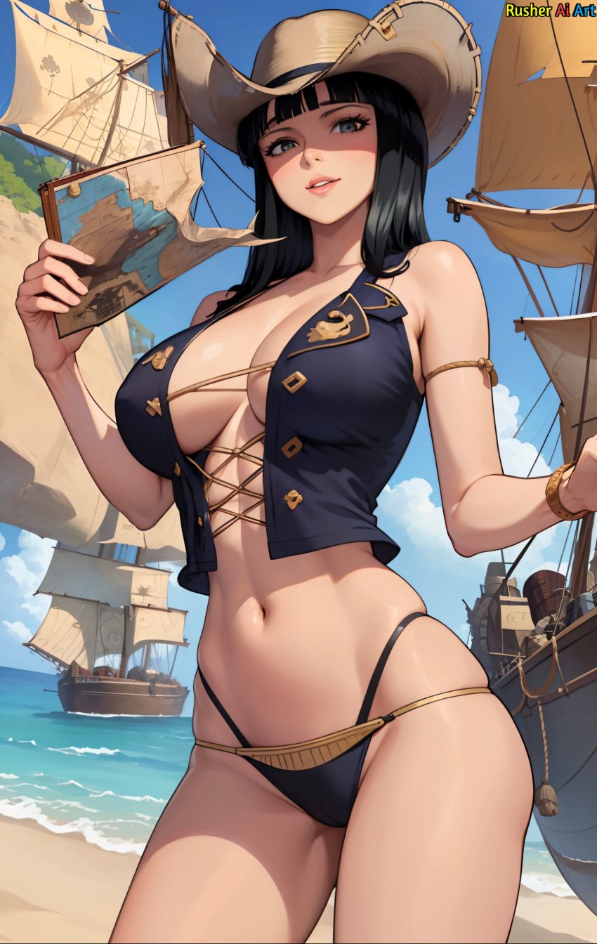 ai_generated female female_only nico_robin one_piece rusher_ai_art