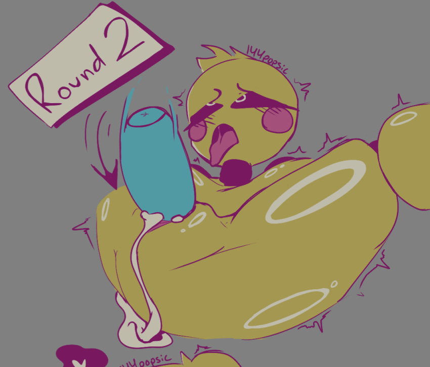 144popsic chica_(fnaf) cum cum_in_pussy disembodied_penis five_nights_at_freddy's mating_press robot straight toy_chica_(fnaf) vaginal_penetration