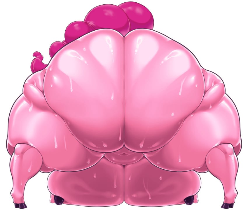 ass ass_focus behind_view bent_over big_ass big_breasts chubby_belly equine fat_ass hooves huge_ass huge_breasts hyper hyper_ass hyper_breasts jobless my_little_pony pink_body pinkie_pie_(mlp) sweat tail thick_thighs underboob