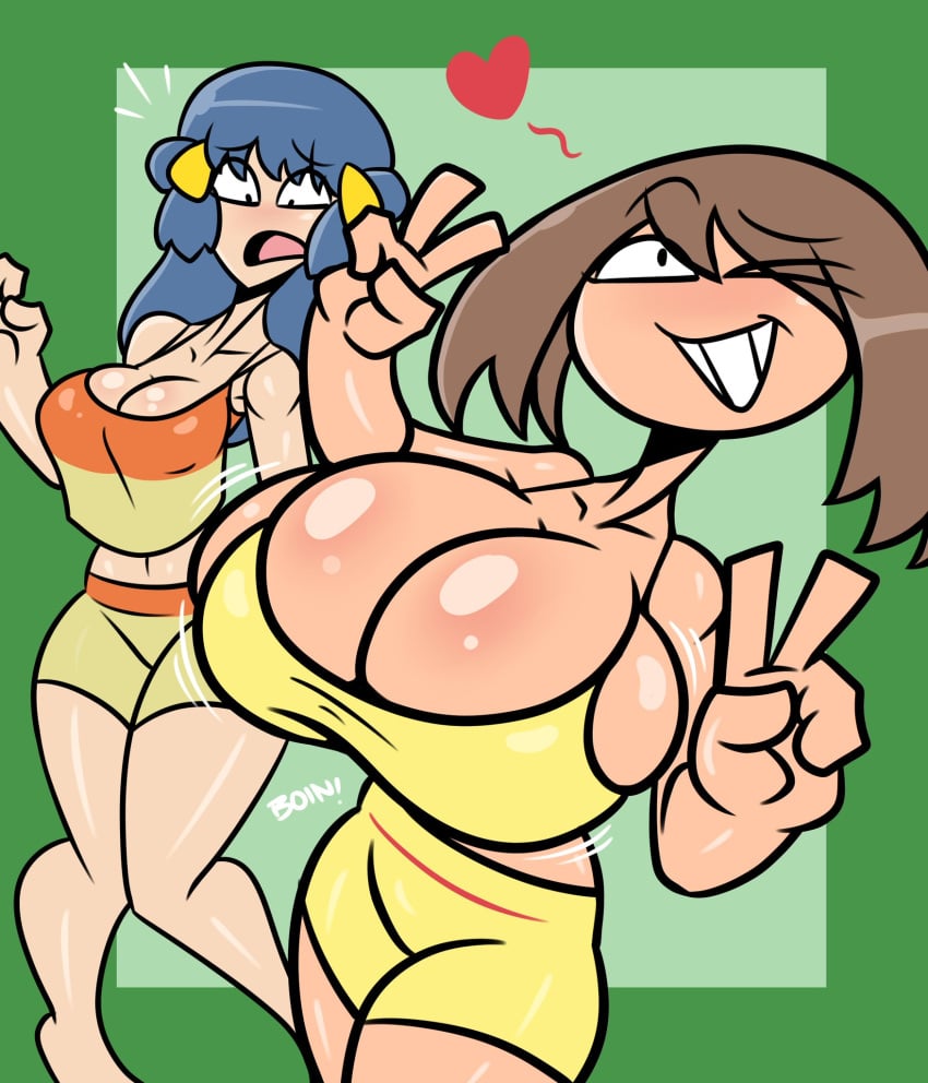 dawn_(pokemon) fujiweeb huge_breasts may_(pokemon) pokemon