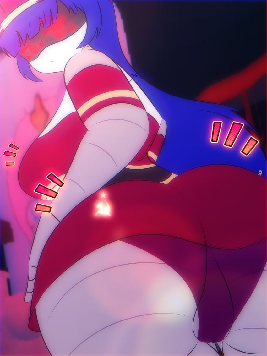 1girls 2024 ass ass_focus big_ass big_breasts big_thighs blush butt cap doll_(murder_drones) drone female female_focus female_only glitch_productions huge_ass huge_breasts huge_thighs kira_amagi long_hair long_purple_hair looking_to_the_side murder_drones purple_hair red_eyes robot robot_girl small_breasts tagme thick_hips thick_thighs thighs white_body