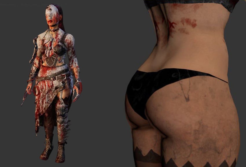 3d 3d_(artwork) adriana_imai big_ass dbd dead_by_daylight game masked_female model the_skull_merchant thick_thighs