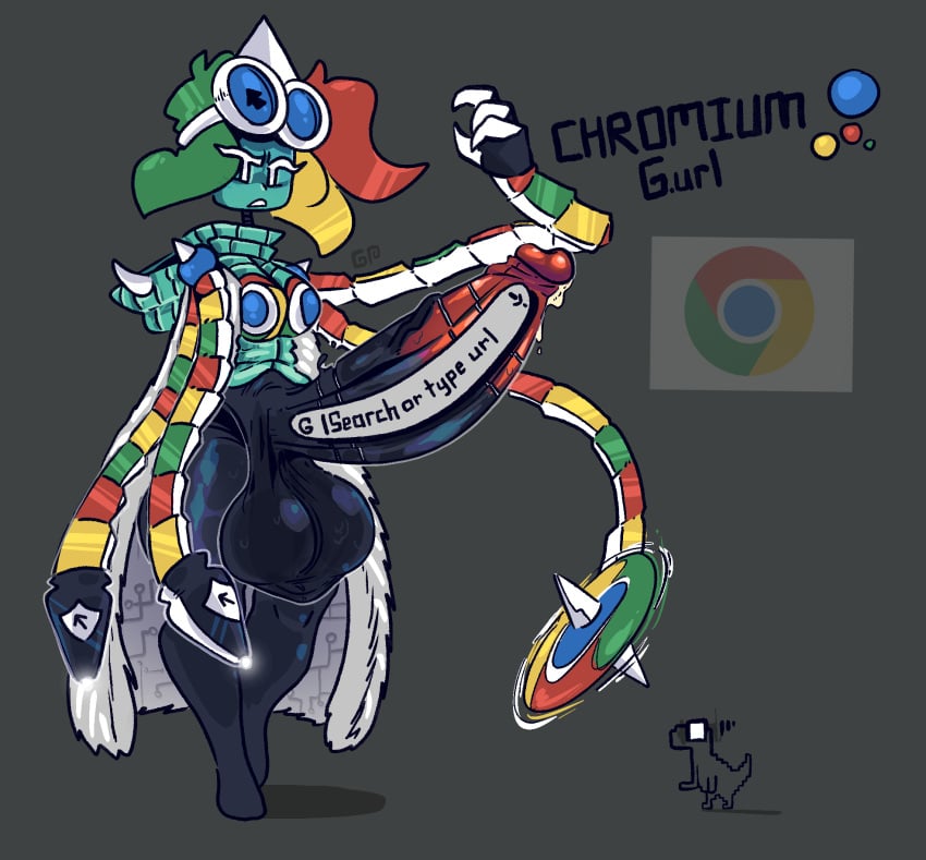 1futa antivirus big_balls big_futa bottomless chrome chromium_g.url_(generalplorp) clothed clothing dinosaur_(google_chrome) erection futa_only futanari generalplorp giant_cock gigantic_penis google google_chrome hoodie huge_cock humanoid humanoid_penis partially_clothed penis personification pumps robot robot_girl robot_humanoid robot_joints robot_penis robotic_arm sawblade solo standing t-rex tagme