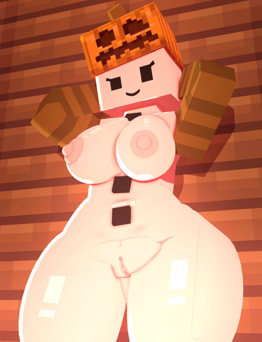 1girls 3d 3d_(artwork) big_breasts breasts coresvoid curvy curvy_body curvy_female curvy_figure digital_media_(artwork) erect_nipples felid feline felis female female_only golem hi_res horny_female huge_breasts humanoid mine-imator minecraft minecraft_mob mojang nude_female outside pumpkin pumpkin_head pussy simple_background smile snow snow_girl snow_golem snowing snowwoman solo solo_female tagme thick_thighs wet_pussy