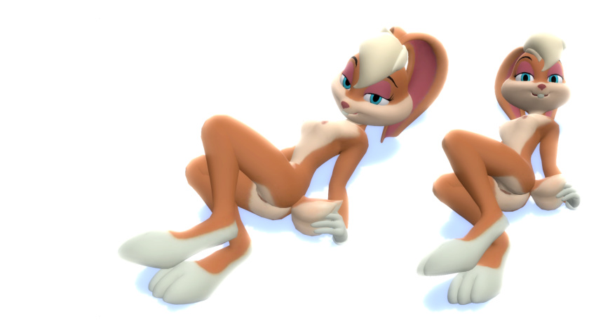 3d anthro ass barefoot breasts female female_only fur furry furry_ass furry_breasts furry_ears furry_tail hair jakebcha lola_bunny long_ears looney_tunes mammal nude open_eyes rabbit short_hair solo space_jam tagme tail