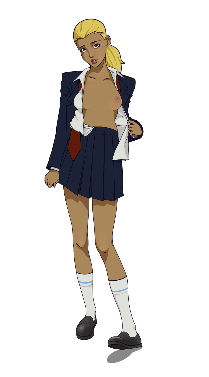 artemis_(dc) artemis_crock dc earth_16 female milkgrrrl school_uniform solo xxxloveless young_justice