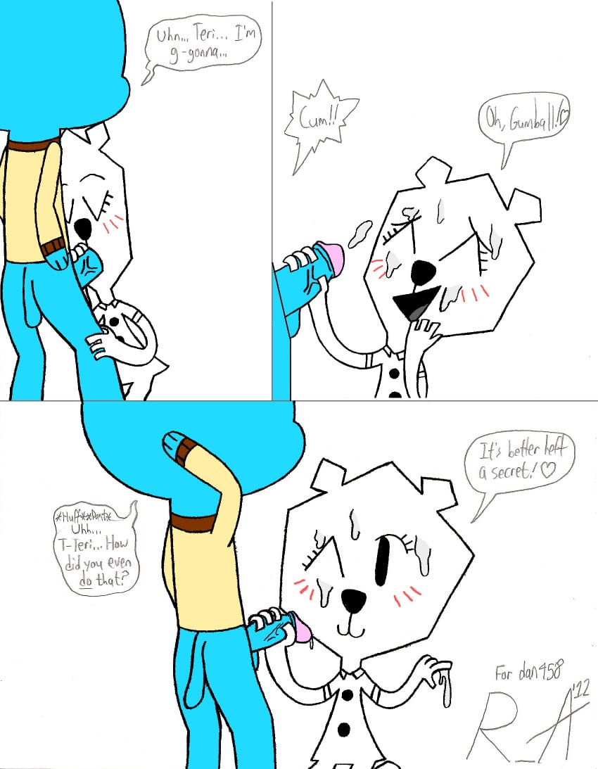 2012 cartoon_network cum_on_face faceless_male fellatio gumball_watterson oral random_anon tagme teri_(tawog) the_amazing_world_of_gumball