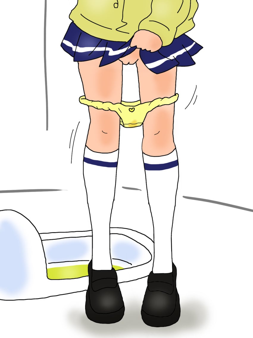 clothing female female_focus female_only footwear implied_pee kneehighs kneesocks legwear panties panties_down panty_pull peeing peeing_into_toilet pretty_cure purplepixies pussy school_uniform schoolgirl shaved_pussy skirt skirt_lift smile_precure solo solo_female solo_focus squat_toilet toilet toilet_pee toilet_use uncensored urine urine_stain voyeur vulva wet_panties yayoi_kise young