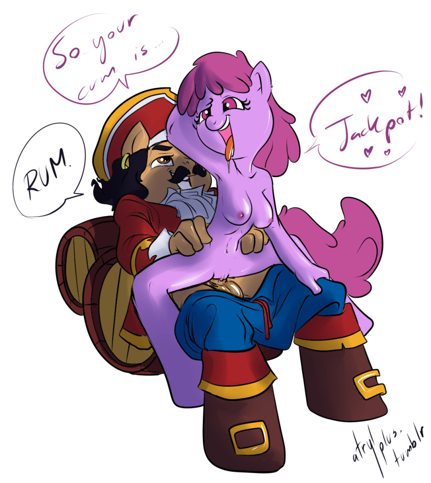 atryl berry_punch_(mlp) captain_morgan friendship_is_magic my_little_pony purple_hair smooth_skin