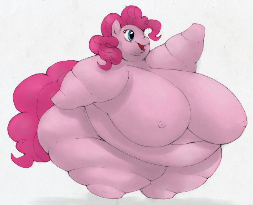 arkveveen fat friendship_is_magic my_little_pony overweight pinkie_pie_(mlp) straight_hair tagme