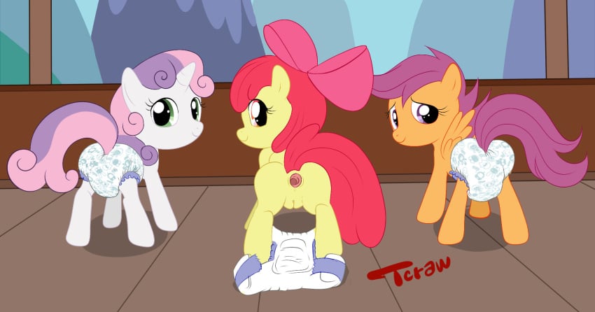 apple_bloom_(mlp) cutie_mark_crusaders friendship_is_magic my_little_pony scootaloo_(mlp) smooth_skin sweetie_belle_(mlp) tecraudio what