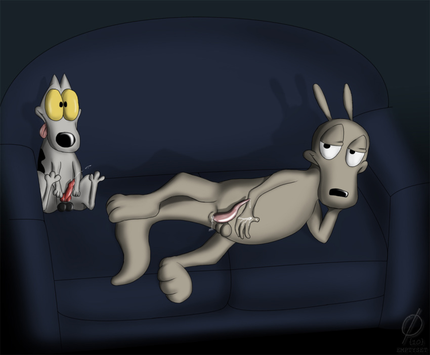 2010 anatomically_correct anatomically_correct_genitalia anatomically_correct_penis anthro canine canine_genitalia canine_penis couch cum dog domestic_dog emptyset feral furry male_only marsupial marsupial_genitalia marsupial_penis nickelodeon rocko rocko's_modern_life spunky wallaby