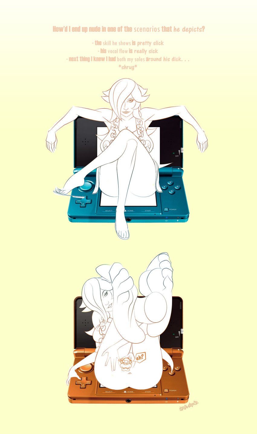 bowser female human mario_(series) multiple_images nintendo nintendo_3ds princess_rosalina skillustrate tagme