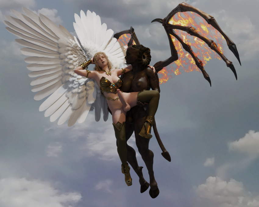 2futas 3d 3d_(artwork) angel angel_wings blonde_hair carrying carrying_partner closed_eyes dark-skinned_futanari dark_skin daz3d daz_3d daz_studio demon demon_girl demon_horns demon_tail demon_wings demoness dickgirl dickgirl/dickgirl dickgirl_domination dickgirl_penetrating flying flying_sex futa_on_futa futadom futanari futanari/futanari futanari_penetrated futanari_penetrating futasub holding hooves huge_breasts jordanja monster_girl ram_horn sex vagina vaginal_penetration vaginal_sex winged_humanoid wings