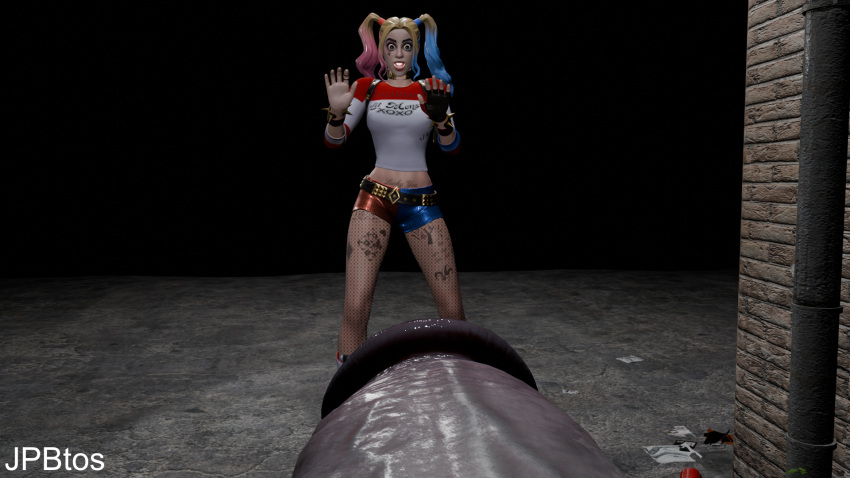 1girls 3d batman_(series) big_ass big_butt big_cock clothed clothed_female clothing dc dc_comics fortnite fortnite:_battle_royale fully_clothed fully_clothed_female harley_quinn harley_quinn_(fortnite) jpbtos male monster multicolored_hair penis regenerator resident_evil suicide_squad suicide_squad_(2016) suprised suprised_look