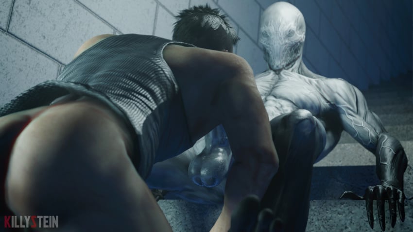 2boys blowjob crossover dante devil_may_cry interspecies killystein large_penis male_focus male_only monster monster_cock outlast penis size_difference walrider yaoi