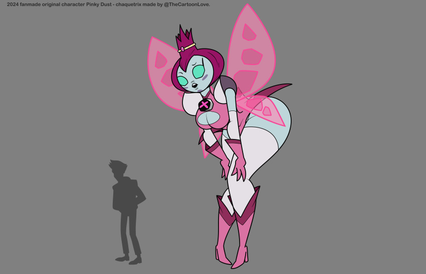 alien alien_humanoid ben_10 big_breasts big_butt cartoon_network chaquetrix clothed clothing fairy grey_background hair humanoid miniskirt model_sheet nemuina panties png simple_background skirt taller_female the_cartoon_love thick_thighs wide_hips