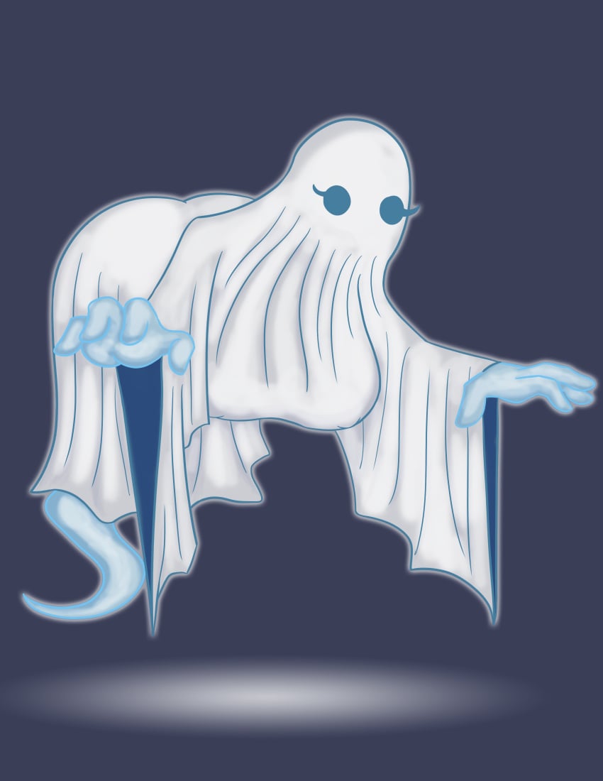 1girls big_breasts ghost ghost_girl noxshade original_character paranormal pepper_(noxshade) public_domain sheet_ghost spooky