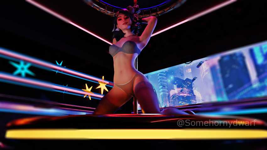 era_(fortnite) female_focus fortnite lingerie somehornydwarf stockings stripper_pole