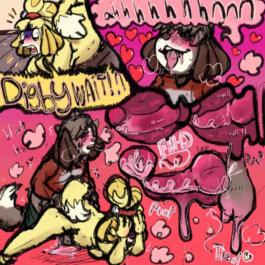 animal_crossing animal_genitalia animal_penis anthro bodily_fluids brother brother_and_sister canid canine canine_genitalia canine_penis canis comic cum cum_inside digby_(animal_crossing) domestic_dog duo ejaculation female foxvomitarts genital_fluids genitals hi_res incest isabelle_(animal_crossing) knot knotting male male/female mammal nintendo penetration penile_penetration penis penis_in_pussy pussy shocked_expression sibling sister sweat vagina vaginal vaginal_penetration vaginal_sex x-ray