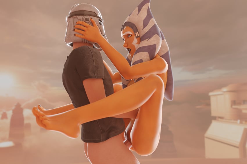 1boy 1girls 3d accurate_art_style ahsoka_tano airress3d_(3d-modeller) alien alien_girl alien_humanoid ass blender carrying carrying_partner clone_trooper clone_wars completely_nude completely_nude_female duo erect_penis erection face_markings facial_markings feet female female_penetrated helmet highres interspecies kaldwin lekku lekku_(anatomy) light-skinned_male light_skin looking_pleasured lucasfilm male male/female male_penetrating male_penetrating_female nude nude_female official_style open_legs orange_body orange_skin penetration penis petite petite_body pleasure_face pussy pussy_lips sex shirt skinny slim small_breasts spread_legs stand_and_carry_position standing standing_sex star_wars suspended_congress the_clone_wars:_season_seven toes togruta vagina vaginal_penetration vaginal_sex watermark