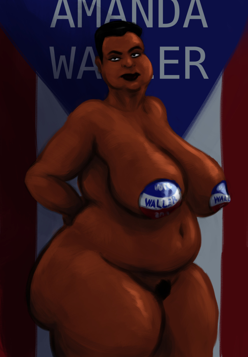 1girls 2024 amanda_waller bbw belly big_breasts black_eyebrows black_hair black_pubes black_pubic_hair breasts brown_body brown_breasts brown_skin character_name completely_naked completely_naked_female completely_nude completely_nude_female dark-skinned_female dark_hair dark_lips dark_skin dc dc_comics digital_drawing_(artwork) digital_media_(artwork) english_text eyebrows female female_only front_view hair hand_behind_back lips looking_at_viewer mature mature_female mature_woman milf mouth_closed naked naked_female navel nipple_bulge nude nude_female overweight overweight_female pasties pose pubes pubic_hair sagging_breasts short_hair solo solo_female standing suicide_squad text thick_lips thick_thighs unknown_artist white_text