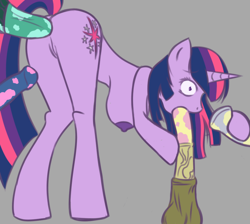 anal equine friendship_is_magic horn horsecock my_little_pony penis plain_background sleepymomo straight_hair twilight_sparkle_(mlp)