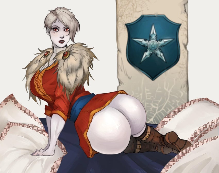 big_ass big_breasts big_butt female_only large_ass large_breasts ninereversed pale-skinned_female pixie_cut short_hair solo ulrika_magdova vampire vampire_girl warhammer_(franchise) warhammer_fantasy white-skinned_female white_hair