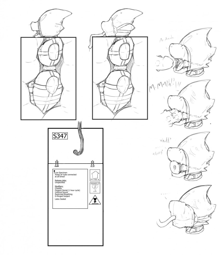 amputee anthro bound cock_gag constricted_breathing crocodilian disability encasement fully_bound gag hi_res latex male male_only mettle_winslowe muzzle_(object) nintendo oral penetration penile quadruple_amputee reptile ring_gag scalie sensory_deprivation sex_toy solo storage stripedcrocodile vibrator vowelless vowelless_vocalization wand_vibrator