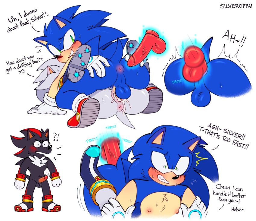 ?! anal andromorph anthro anus ass balls blush bodily_fluids cum cum_in_pussy cum_inside cuntboy dildo duo genital_fluids genitals group hi_res intersex intersex/male male nipples penis psychokinesis pubes pussy rule_63 sega sex_toy shadow_the_hedgehog silver_the_hedgehog silveroppai sonic_(series) sonic_the_hedgehog sonic_the_hedgehog_(series) telekinesis trio vaginal_penetration