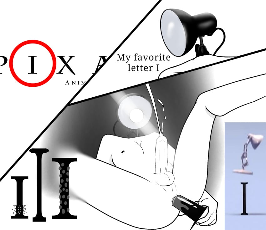 anal anthro ass balls cum cumming horny i_(pixar) lamp luxo_jr. male_anus male_only male_penetrating pixar pixar_(lamp) white_body white_skin yaoi