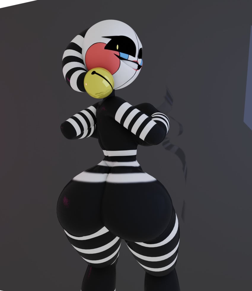 3d ass big_ass blender breasts five_nights_at_freddy's hands_on_breasts kusk759 looking_back marionette_(fnaf) puppet_(fnaf) robot_girl security_puppet_(fnaf) solo yellow_eyes