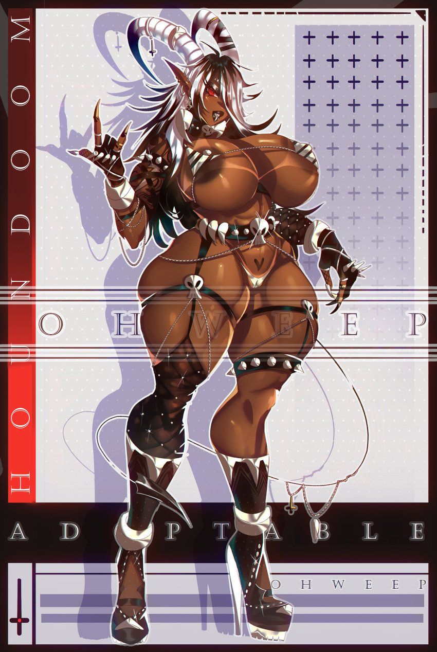 1girls 2024 2d 2d_(artwork) big_breasts big_thighs black_hair black_high_heels bra breasts busty cameltoe collar dark-skinned_female dark_skin demon demon_horns demon_tail female female_focus female_only fingerless_gloves gloves goth goth_girl gothic hellhound hi_res high_heels highres hips houndoom hourglass_figure humanized jewelry large_breasts large_thighs long_ears long_fingernails long_hair nintendo ohweep panties pokémon_(species) pokemon red_eyes revealing_clothes solo solo_female solo_focus spade_tail spiked_gloves spiked_thighlet tan_lines tanned tanned_skin tattoo tattoo_on_arm thick_thighs thigh_strap thighs venus_body very_high_heels voluptuous white_hair wide_hips