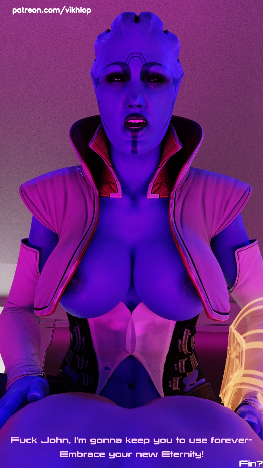 1futa 3d alien aria_t'loak asari asari_futanari big_breasts blender bondage breasts collar comic comic_page commander_shepard dialogue dominant_futanari domination english_text facial_hair futa_on_male futanari hardlight john_shepard male maleshep mass_effect penis self_upload spreader_bar text vikhlop watermark