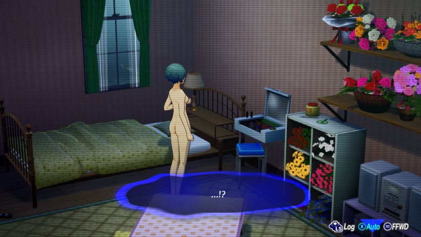 !? ... 1girl 1girls 2024 3d 3d_model areolae ass atlus bed bedroom big_ass big_breasts big_butt boombox breasts butt casual completely_nude completely_nude_female dat_ass erect_nipples female flower flowers fuuka_yamagishi gameplay gameplay_screenshot green_hair human lamp makeup_mirror modded model night nude nude_female nude_mod nude_model pale_skin persona persona_3 persona_3_reload rug shiny_ass shiny_breasts shiny_hair shiny_skin short_hair solo solo_female text text_bubble white_skin window