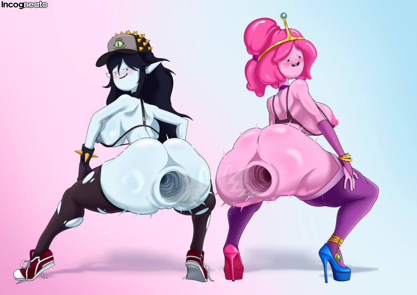 2girls adventure_time anal anal_gape anal_sex anus areolae ass ass_ripple balls big_ass big_balls big_breasts big_butt big_penis black_hair blue_body blue_skin blush breasts choker disembodied_penis fat_ass female female_only gape gaping_anus high_heels horse_penis horsecock huge_gape hyper_gape incogneato large_ass large_breasts large_penis looking_back looking_pleasured marceline marceline_abadeer nipples penis pink_body pink_hair pink_nipples pink_skin princess_bubblegum pussy_juice pussy_juice_drip sagging_breasts sex thick_ass thighhighs thighs vampire vampire_girl