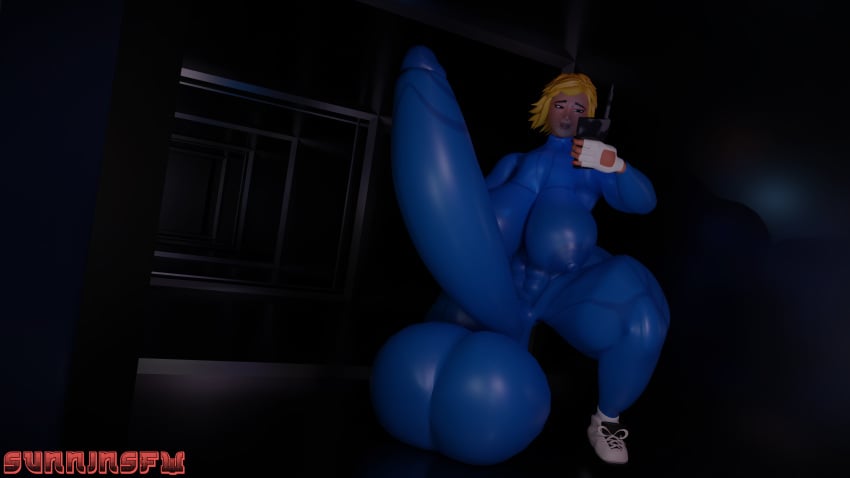 1futa 3d erection futa_only futanari hyper hyper_balls hyper_breasts hyper_genitalia hyper_penis penis radio solo squatting sunninsfw sunny_(sunninsfw) thick thick_penis thick_thighs yellow_hair zero_suit