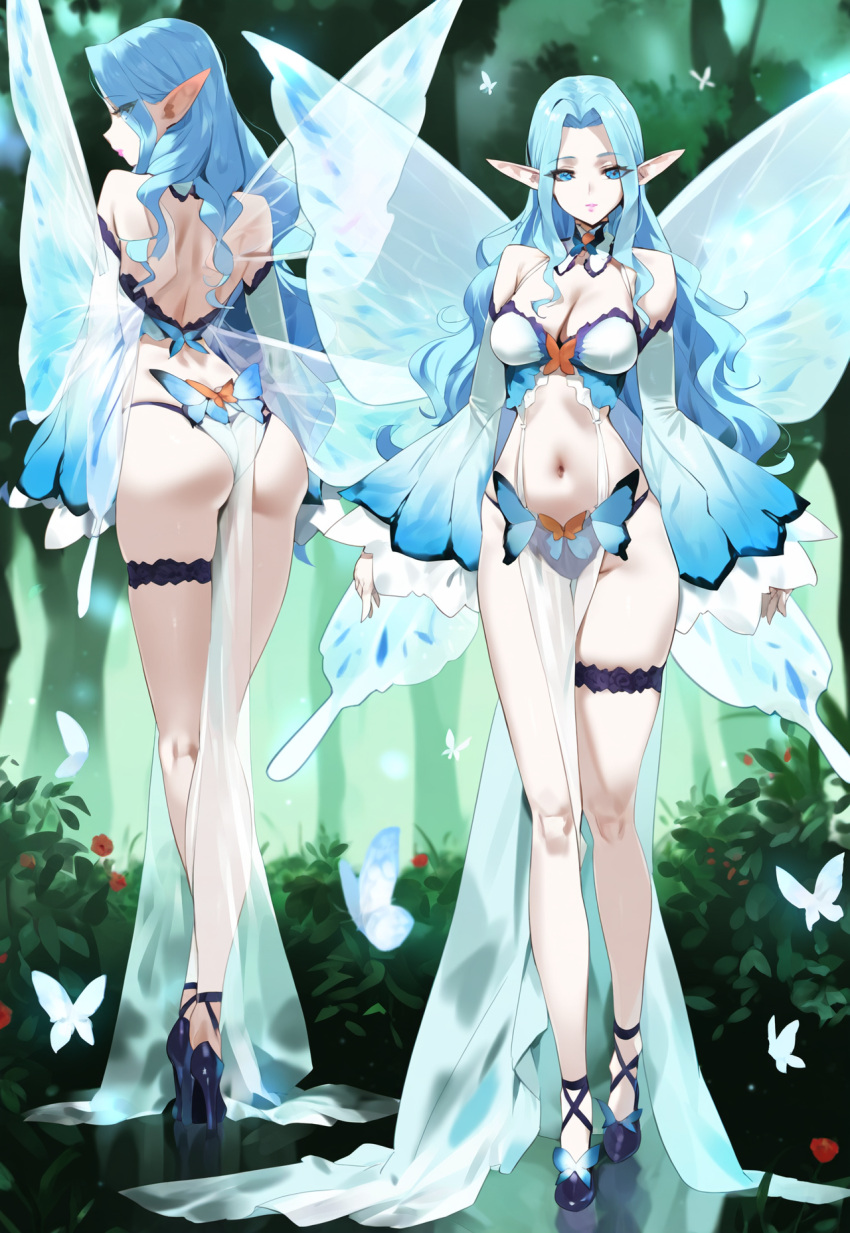 ai_generated fairy female high_heels original original_character pale_skin pumpkinseed skinny wings