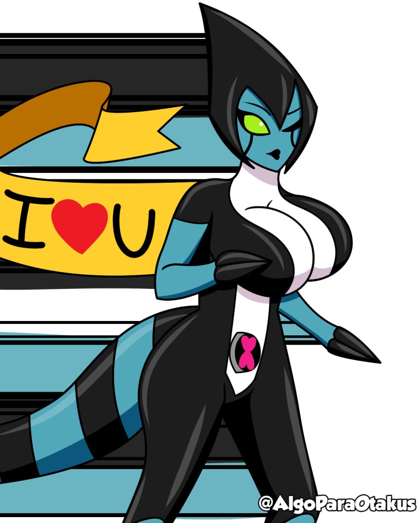 ben_10 ben_10_alien_force ben_10_omniverse ben_10_ultimate_alien big_breasts blue_body blue_skin chaquetrix female furry furry_female kineceleran xlr8