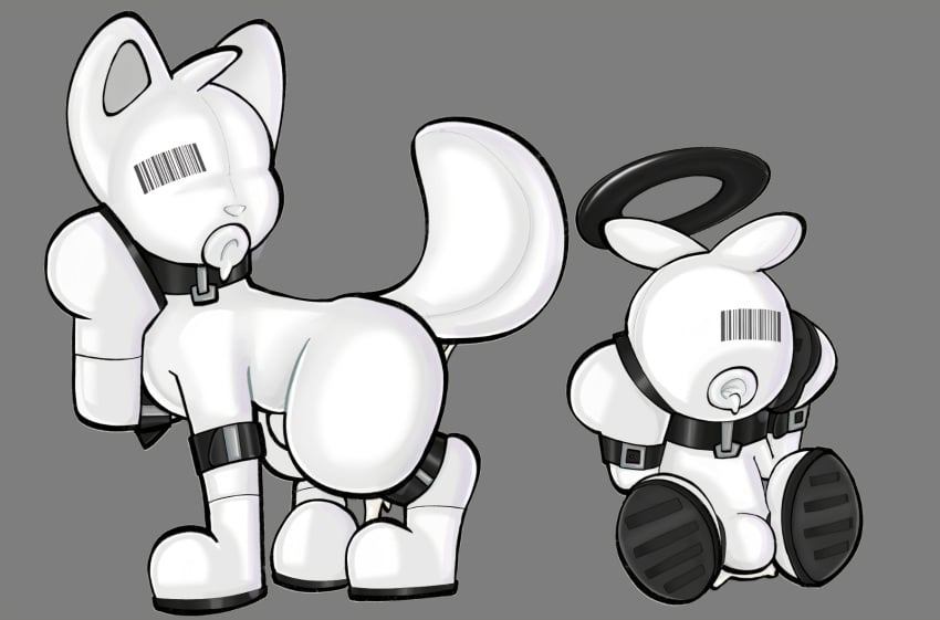 beebingsten_(artist) canid canine chao_(sonic) clothing drone dronesuit faceless faceless_character faceless_feral featureless_crotch featureless_face feral fleshlight_gag fox gag gloves handwear hero_chao hi_res holalo_(kosothefox) implied_permanent latex latex_clothing latex_gloves latex_handware latex_handwear latex_skinsuit mammal null null_bulge rubber_boots rubber_clothing sega skinsuit slave sonic_(series) sonic_the_hedgehog_(series) sprinter_(starfoth) tight_clothing