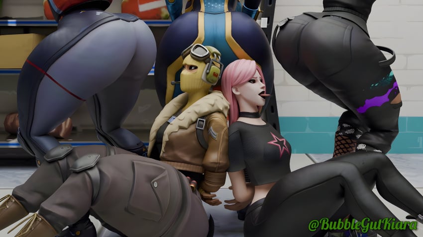 3d ass back_to_back big_ass big_butt breasts bubblegutkiara fortnite fortnite:_battle_royale haze_(fortnite) tied_up tilted_teknique velocity_(fortnite) versa_(fortnite)