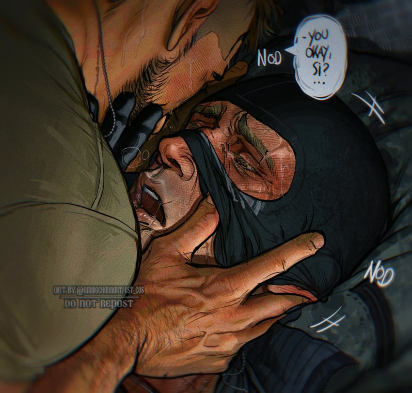 2boys blush call_of_duty call_of_duty_modern_warfare_2_(2022) do_not_repost gay john_mactavish male/male moaning_in_pleasure pleasure_face simon_riley suggestive torogao umikochannart yaoi