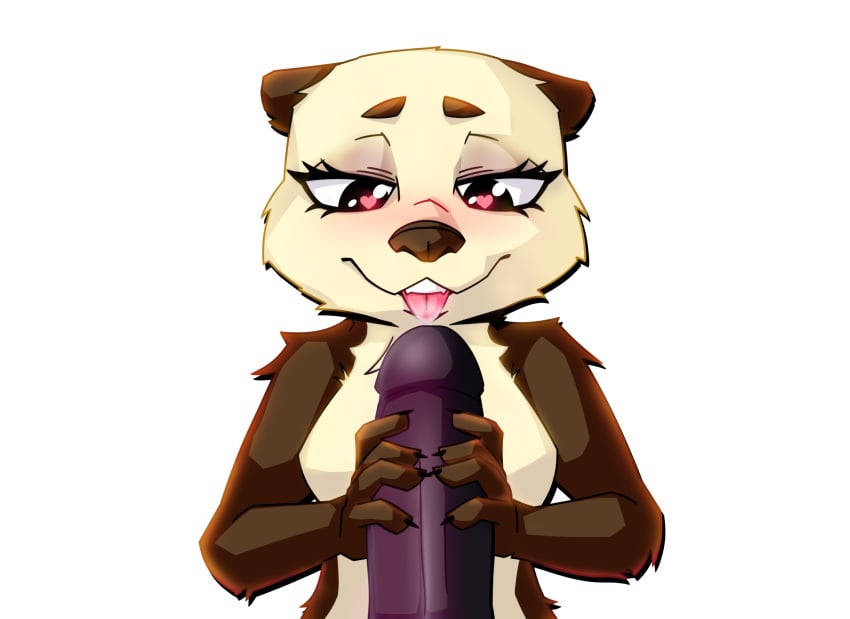 big_penis fur furry furry_female furry_only handjob otter smiling therudy tongue_out