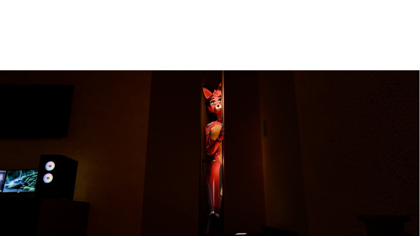 absurd_res animatronic anthro bedroom breasts cute_expression female female/female five_nights_at_freddy's foxy_(fnaf) foxy_(psychojohn2) hi_res huge_filesize machine night robot scottgames soft_lighting solo tailcatcher