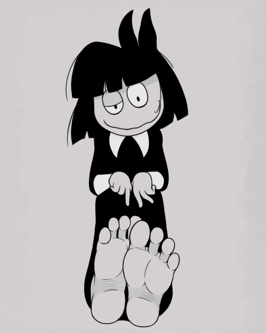 creepy_susie feet foot_fetish goth goth_girl presenting_feet the_oblongs toes