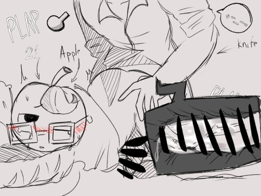 2boys 2men anal_sex annoying_orange apple apple_(annoying_orange) big_balls big_penis blush booktimgay fucked_from_behind fucked_silly gay gay_anal gay_domination gay_male gay_sex glasses glasses_on_face grabbed_from_behind grabbing_ass grabbing_pillow knife knife_(annoying_orange) loud_moans male male/male male_on_male male_only sex sex_from_behind shirt_lift silly sketch toxic_yaoi yaoi